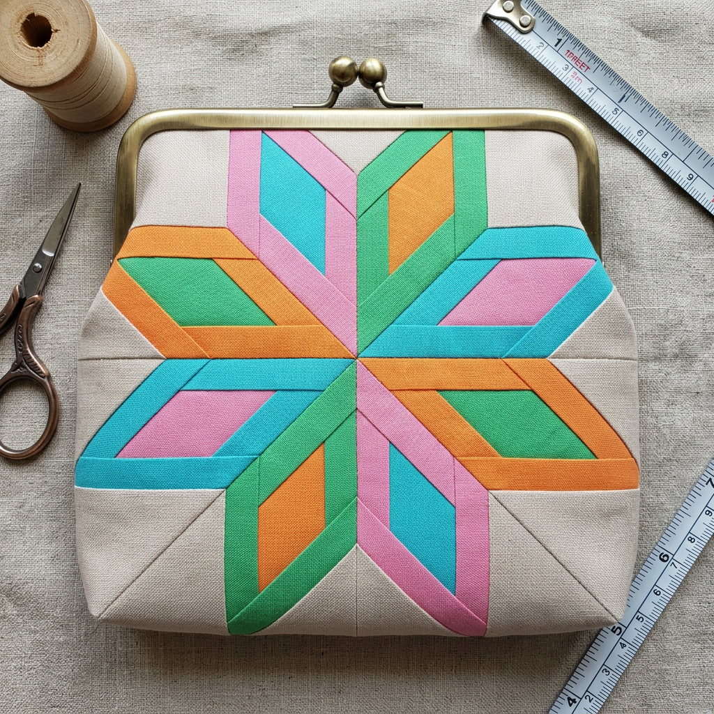 Orbit Star FPP Quilt Block Pattern – PDF Download |6 Sizes Included