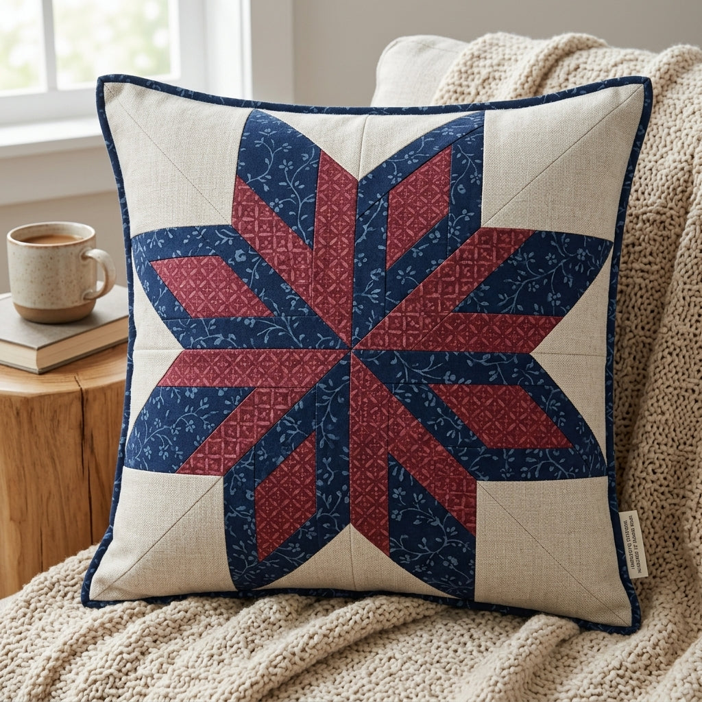 Axis Star FPP Quilt Block Pattern – PDF Download |6 Sizes Included