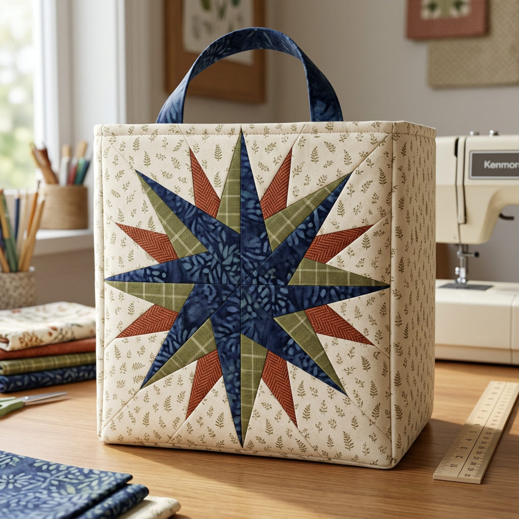 Radiant Star FPP Quilt Block Pattern – PDF Download |6 Sizes Included