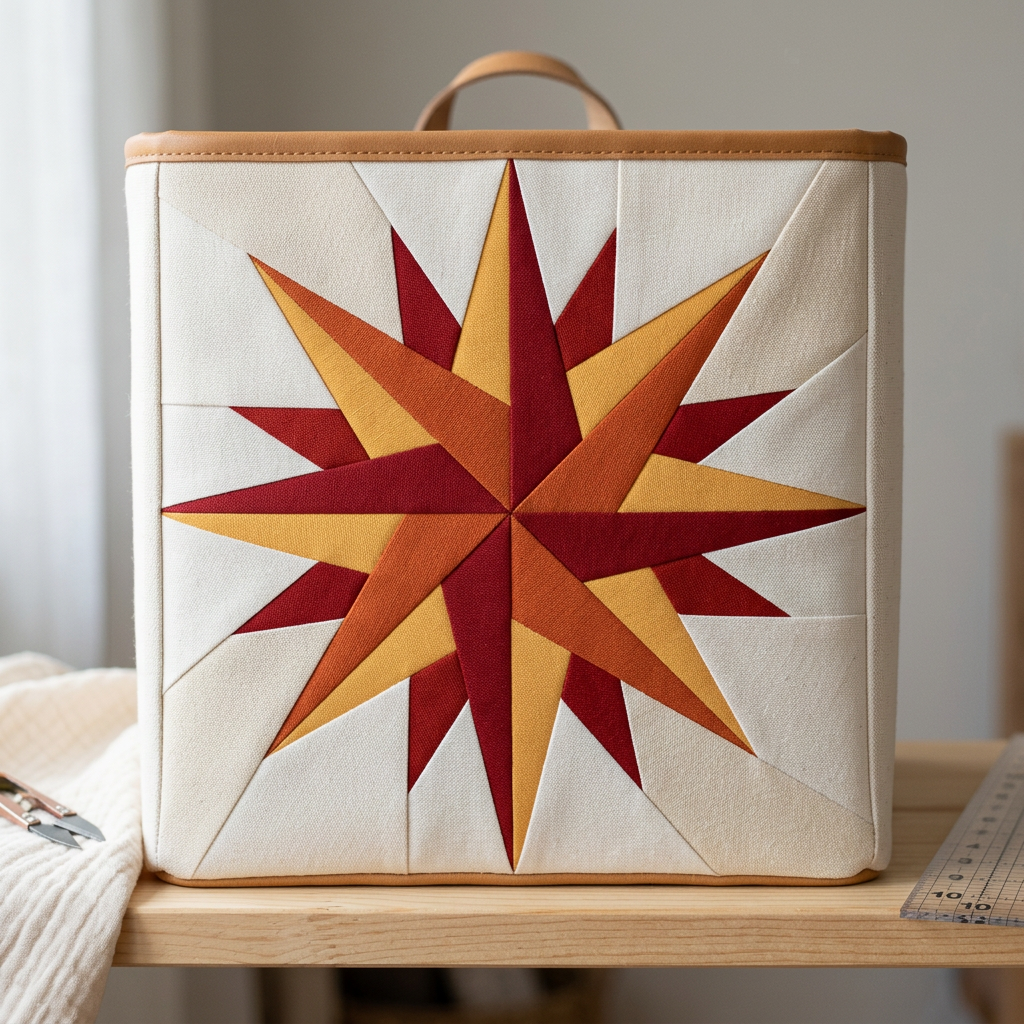 Radiant Star FPP Quilt Block Pattern – PDF Download |6 Sizes Included