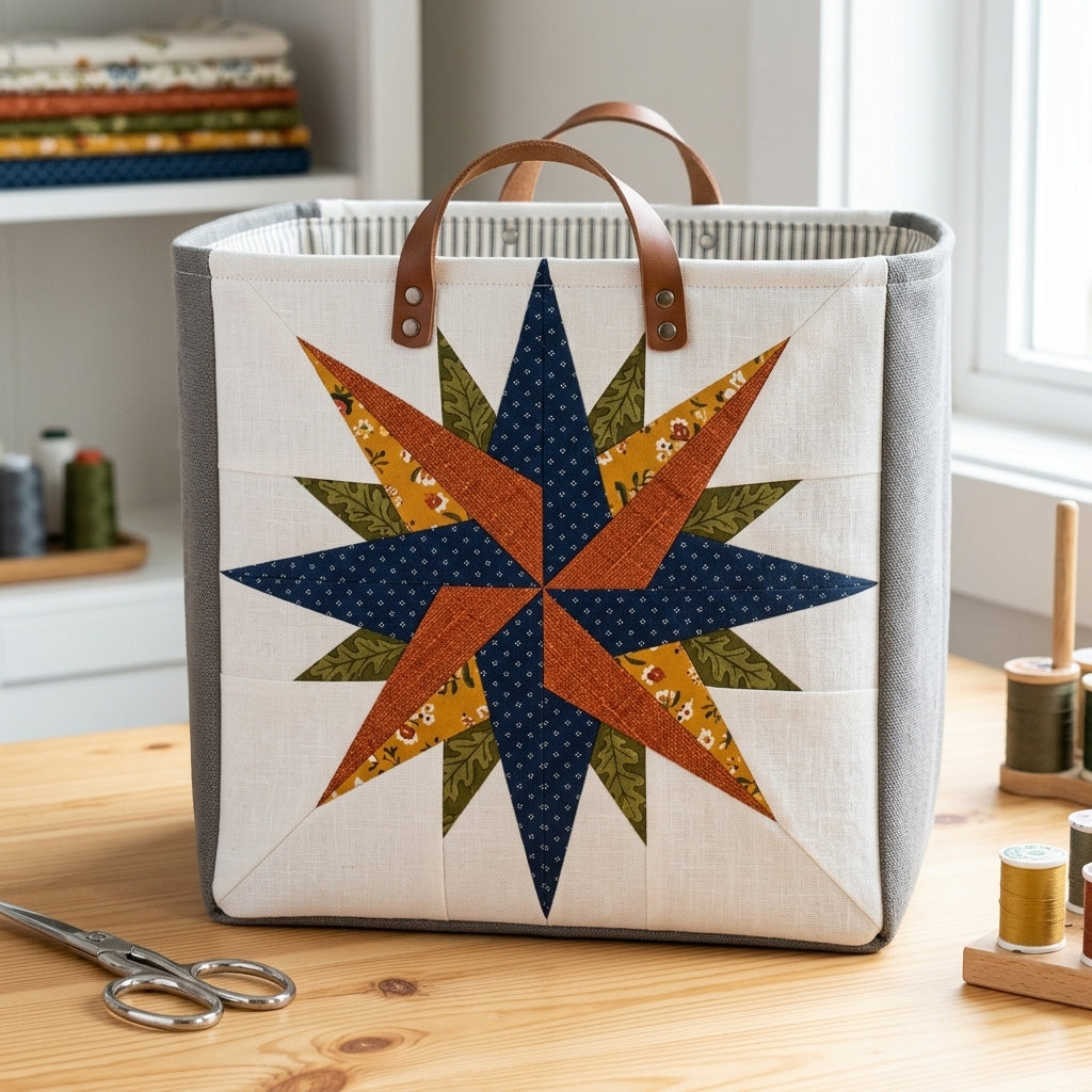 Radiant Star FPP Quilt Block Pattern – PDF Download |6 Sizes Included