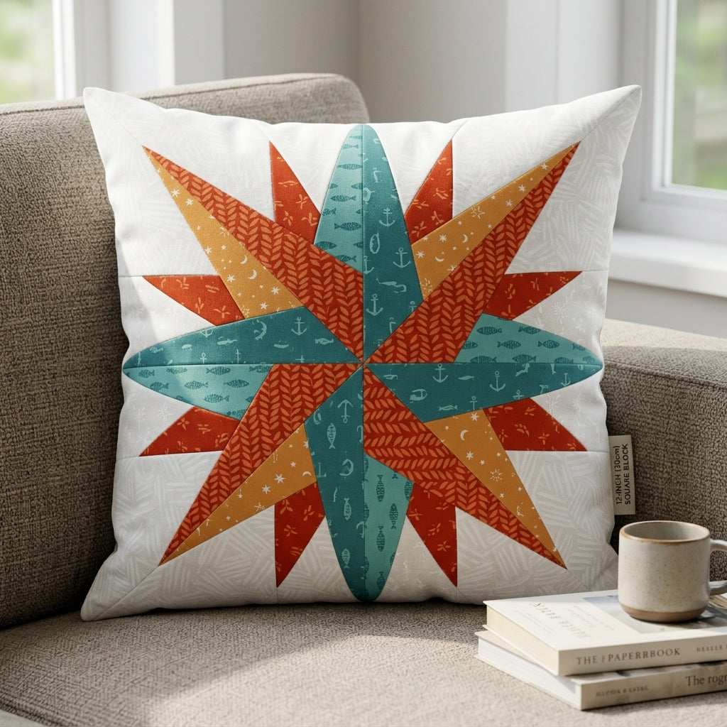 Radiant Star FPP Quilt Block Pattern – PDF Download |6 Sizes Included