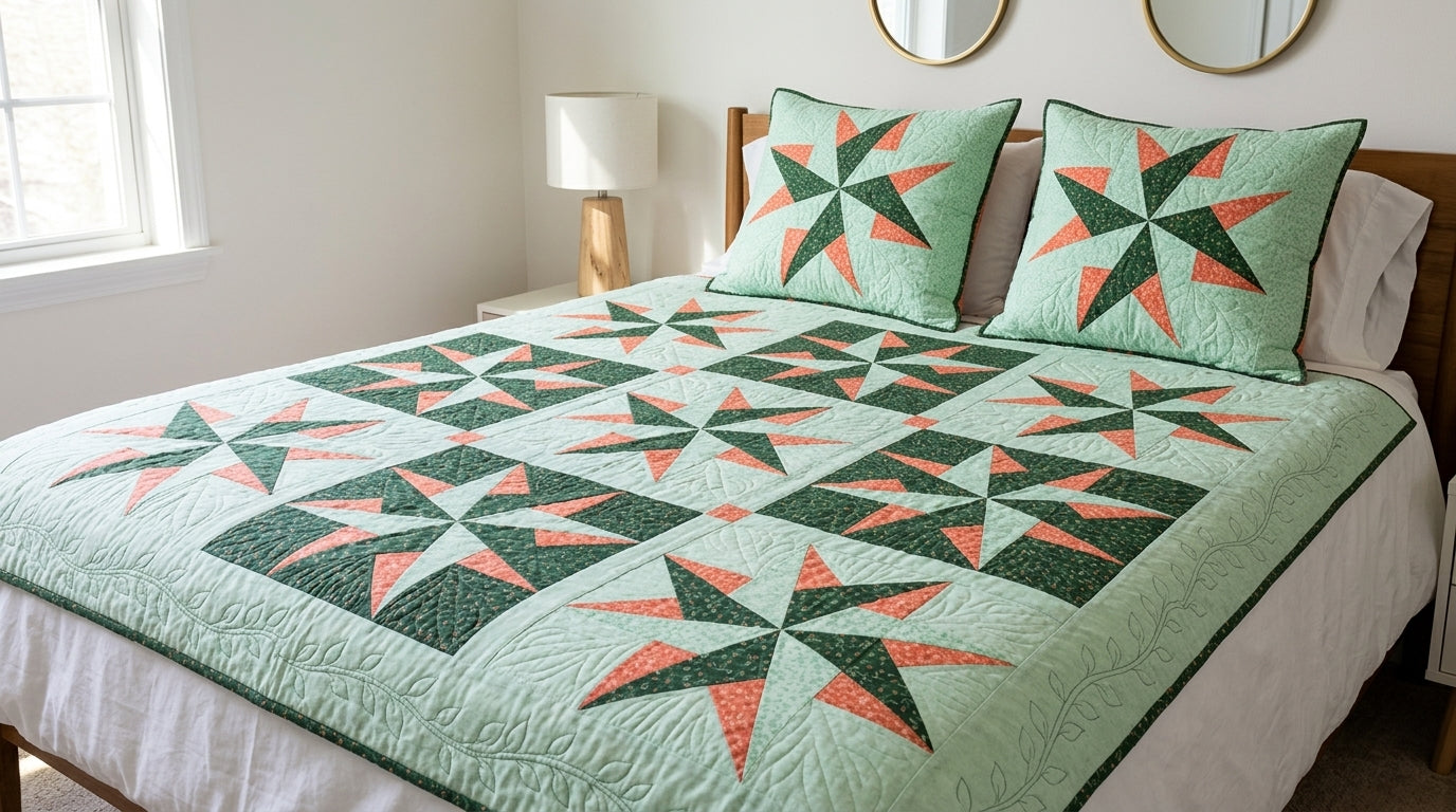 Windwell Star FPP Quilt Block Pattern – PDF Download |6 Sizes Included
