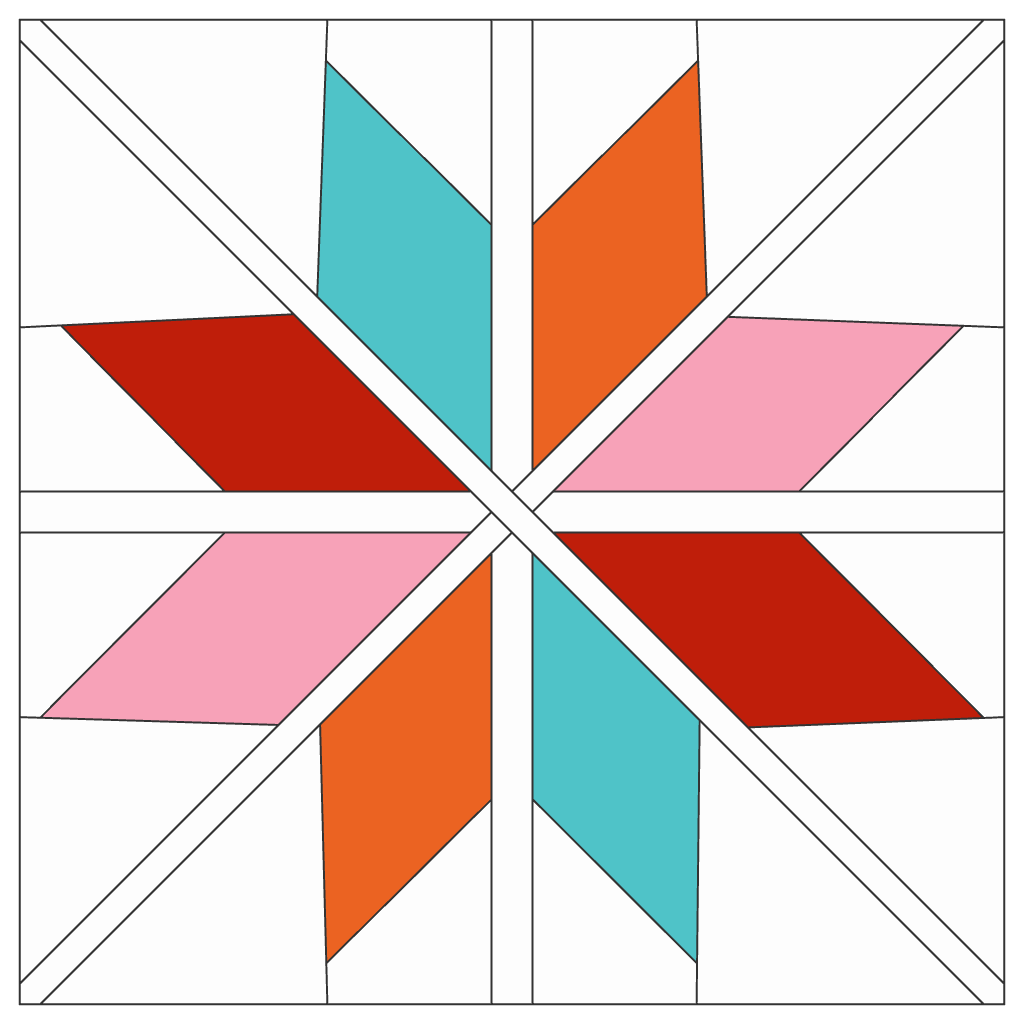 Frostwind Star FPP Quilt Block Pattern – PDF Download |6 Sizes Included