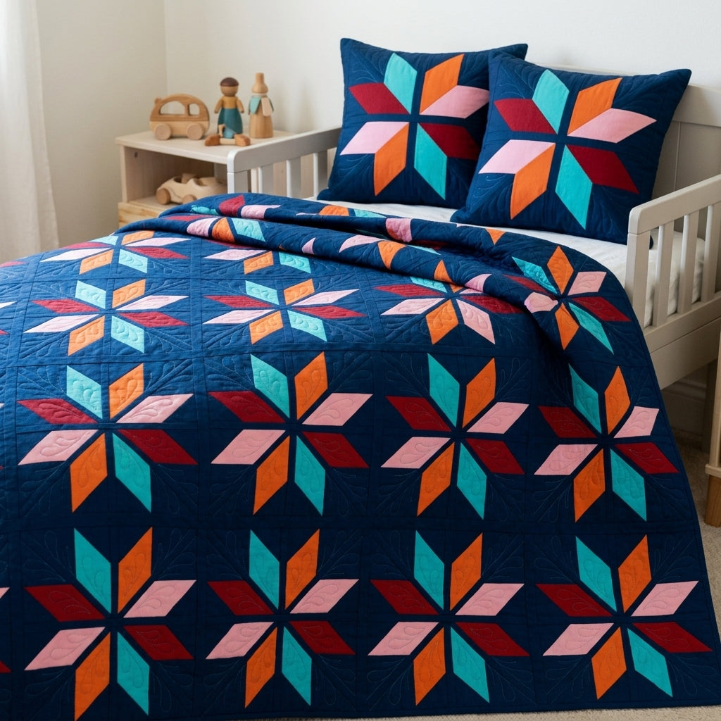 Frostwind Star FPP Quilt Block Pattern – PDF Download |6 Sizes Included