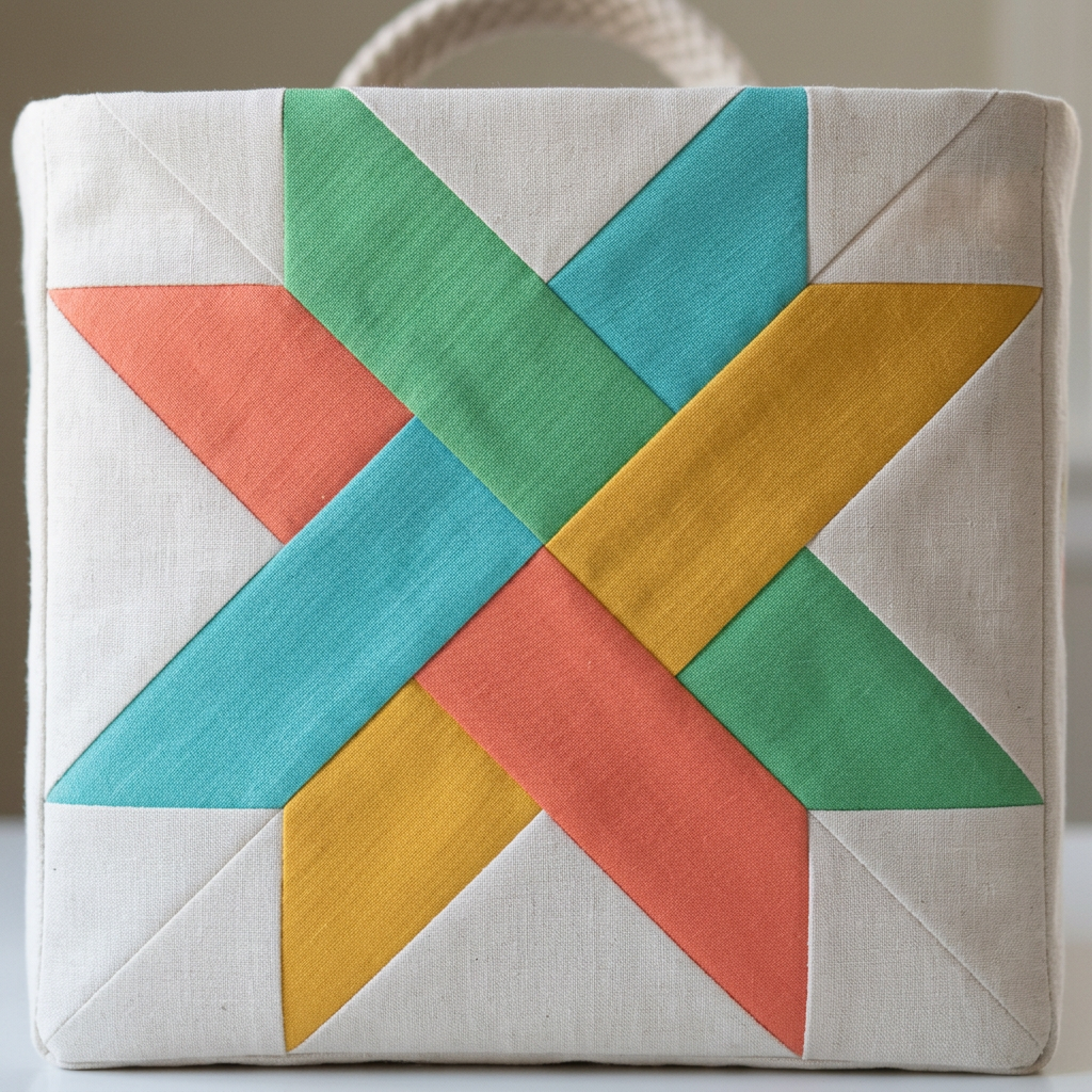 Woven Star FPP Quilt Block Pattern – PDF Download |6 Sizes Included