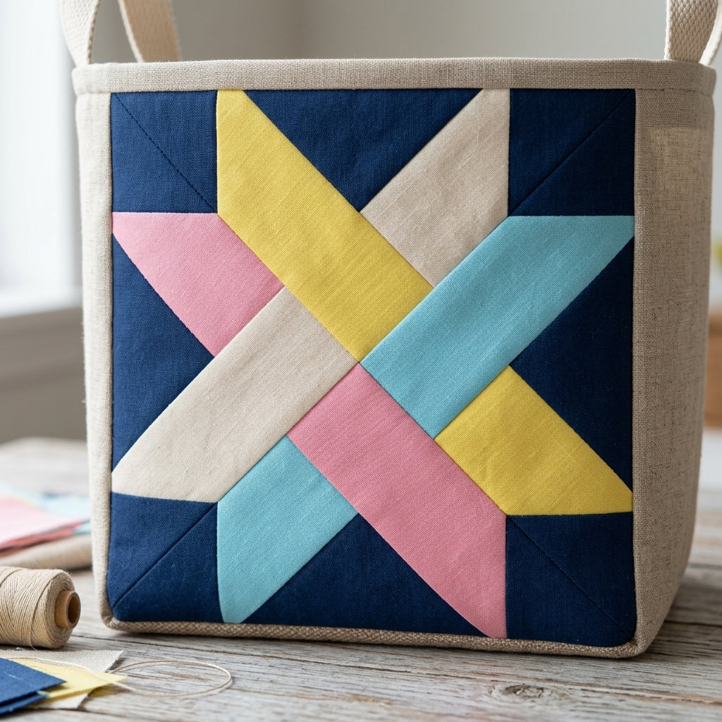 Woven Star FPP Quilt Block Pattern – PDF Download |6 Sizes Included