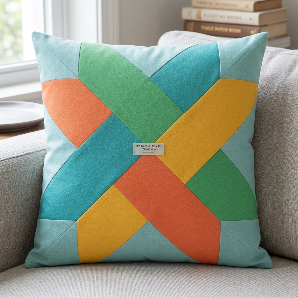 Woven Star FPP Quilt Block Pattern – PDF Download |6 Sizes Included