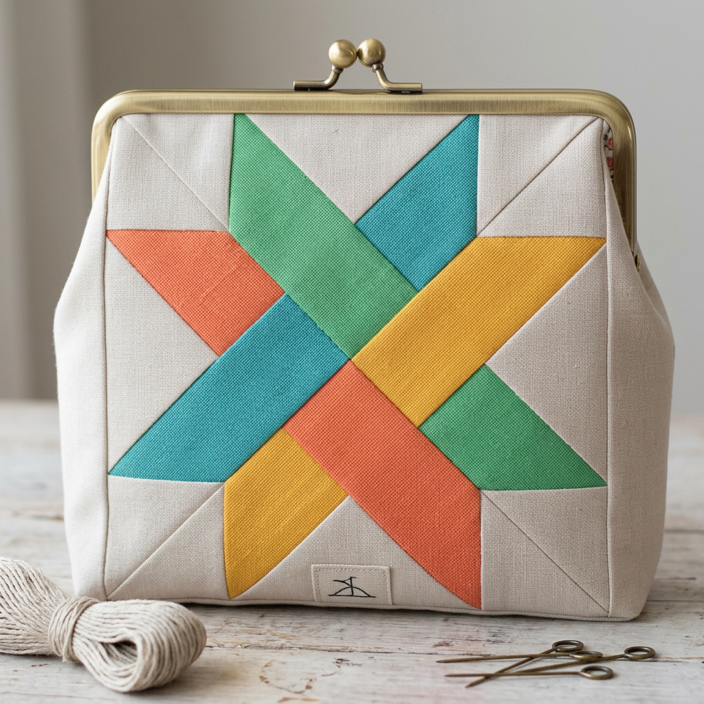 Woven Star FPP Quilt Block Pattern – PDF Download |6 Sizes Included