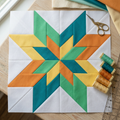 Solar Star FPP Quilt Block Pattern – PDF Download |6 Sizes Included