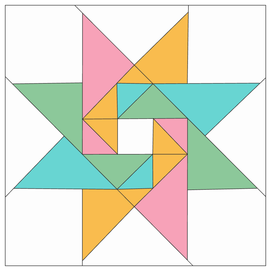 Twirling Star FPP Quilt Block Pattern – PDF Download |6 Sizes Included (Copy)