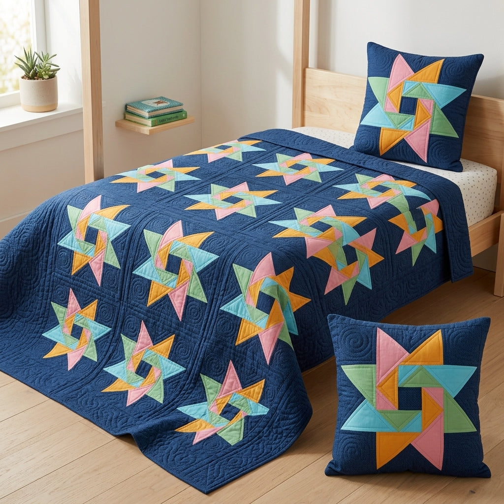 Twirling Star FPP Quilt Block Pattern – PDF Download |6 Sizes Included (Copy)