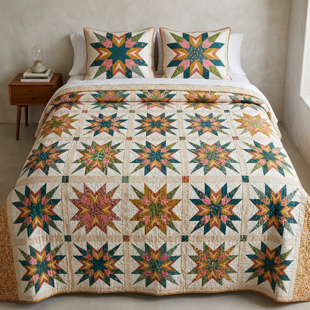 Nova Star FPP Quilt Block Pattern – PDF Download |6 Sizes Included