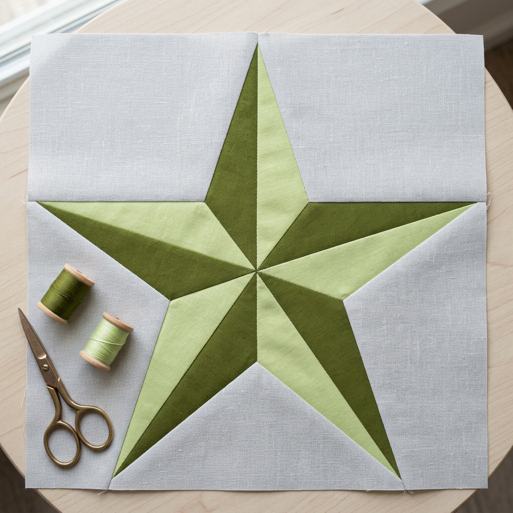Crown Star FPP Quilt Block Pattern – PDF Download |6 Sizes Included