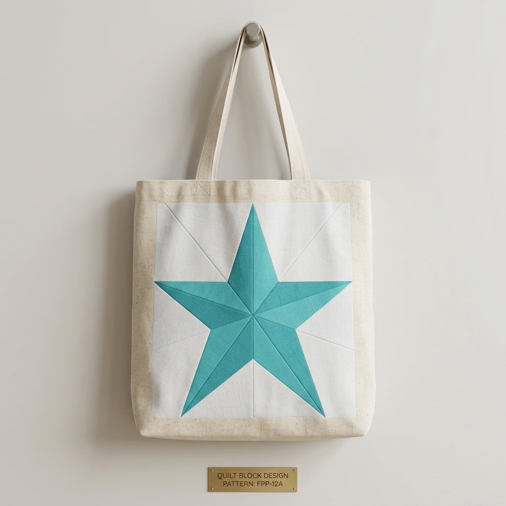 Crown Star FPP Quilt Block Pattern – PDF Download |6 Sizes Included