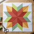 Cardinal Star FPP Quilt Block Pattern – PDF Download |6 Sizes Included