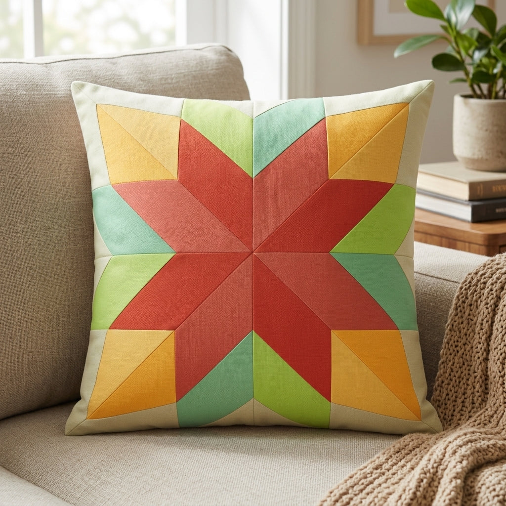 Cardinal Star FPP Quilt Block Pattern – PDF Download |6 Sizes Included