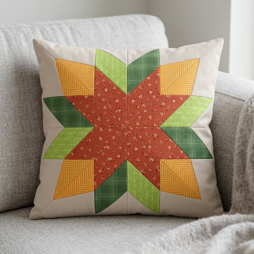 Cardinal Star FPP Quilt Block Pattern – PDF Download |6 Sizes Included