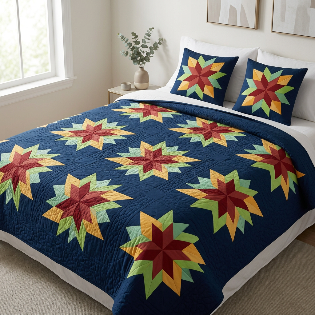 Cardinal Star FPP Quilt Block Pattern – PDF Download |6 Sizes Included