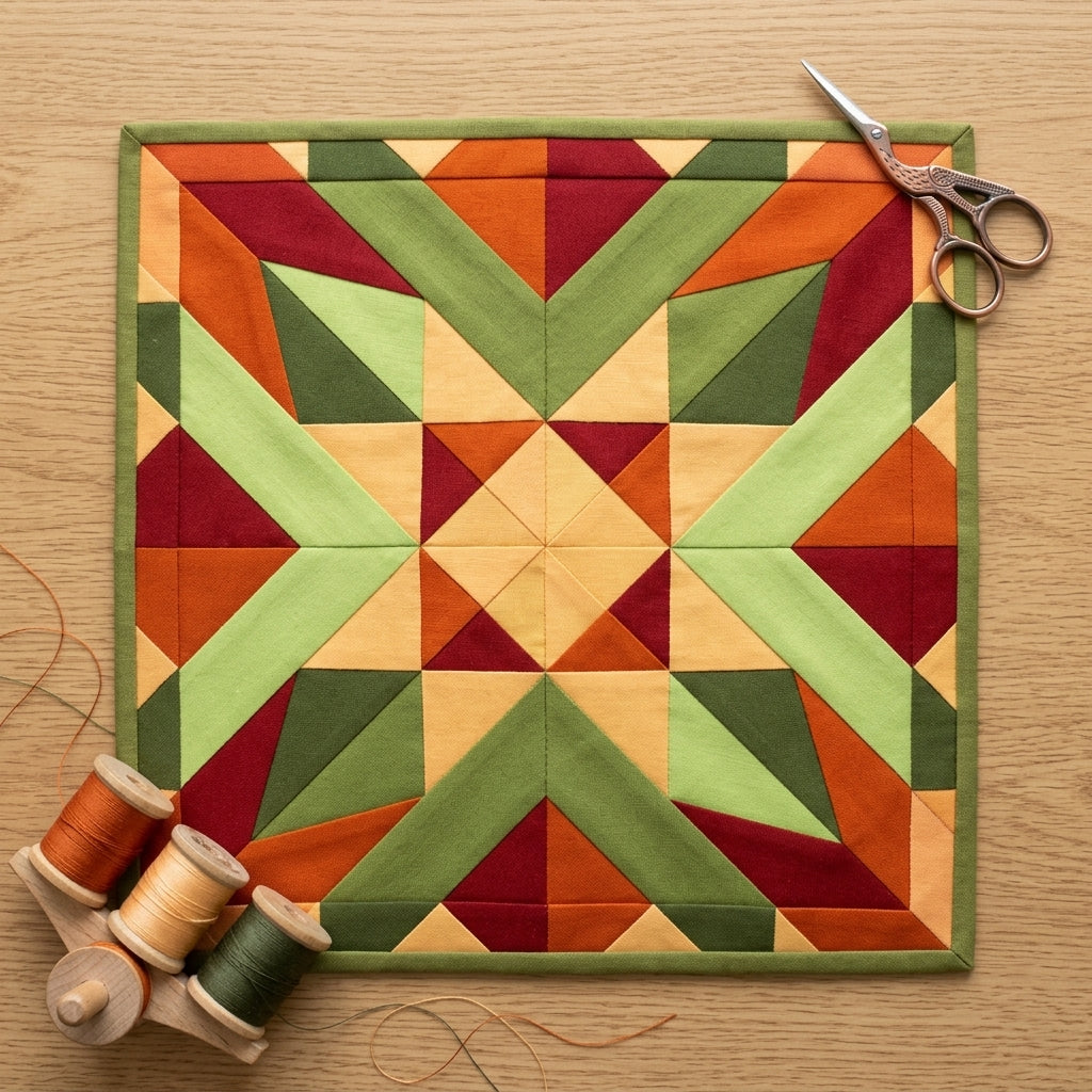Ember Star FPP Quilt Block Pattern – PDF Download |6 Sizes Included