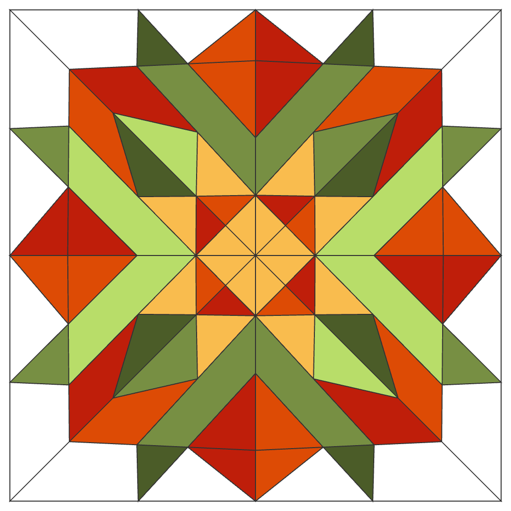Ember Star FPP Quilt Block Pattern – PDF Download |6 Sizes Included