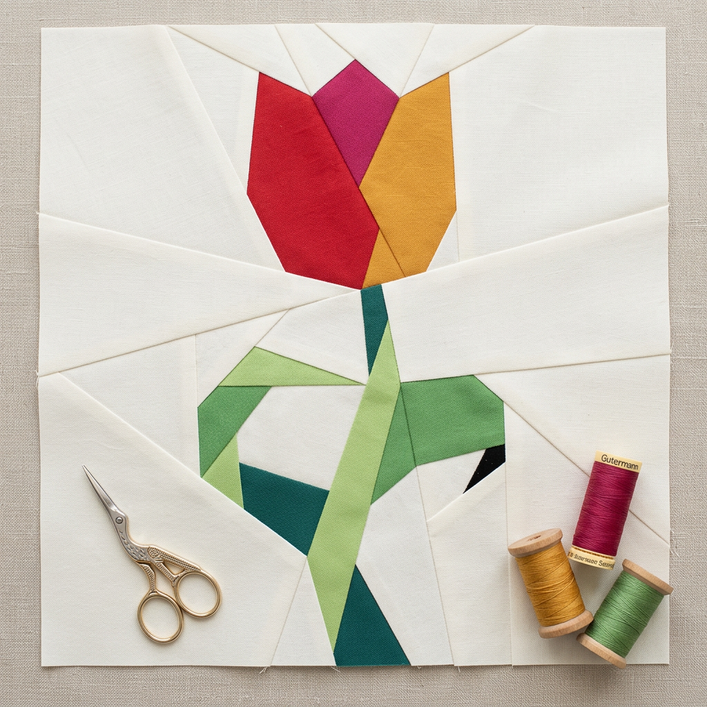 12 Flower Foundation Paper Piecing Pattern Bundle | PDF Quilt Patterns