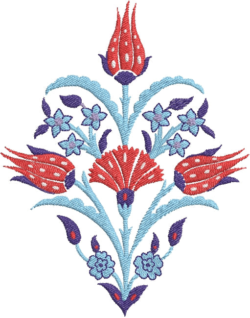 Turkish Tulip Machine Embroidery Design