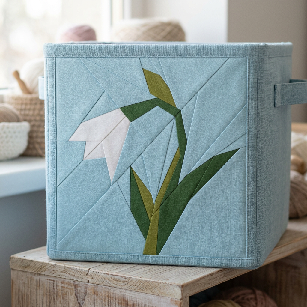 Lily of the Valley  FPP Quilt Block Pattern  – PDF Download | 4 Sizes Included