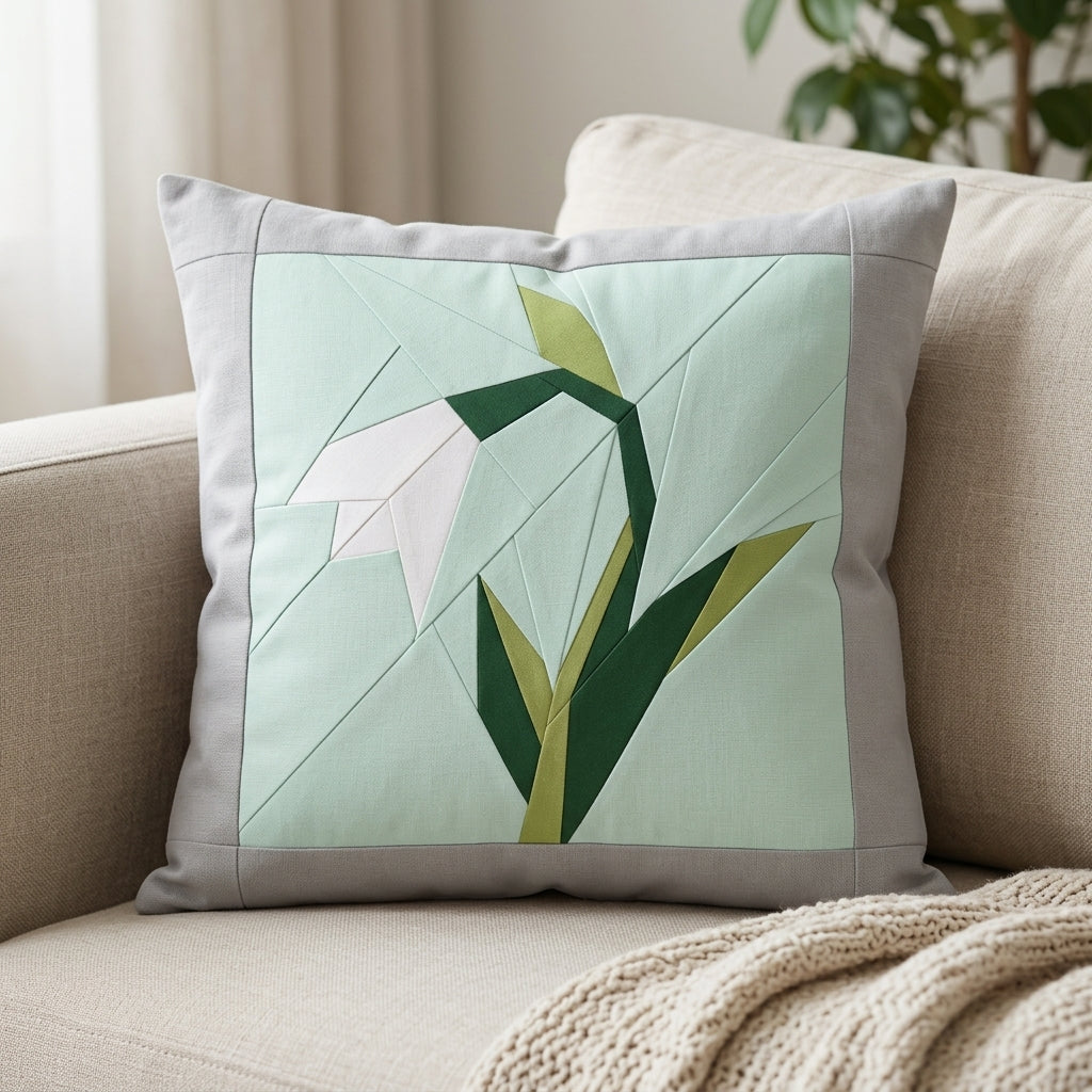 Lily of the Valley  FPP Quilt Block Pattern  – PDF Download | 4 Sizes Included