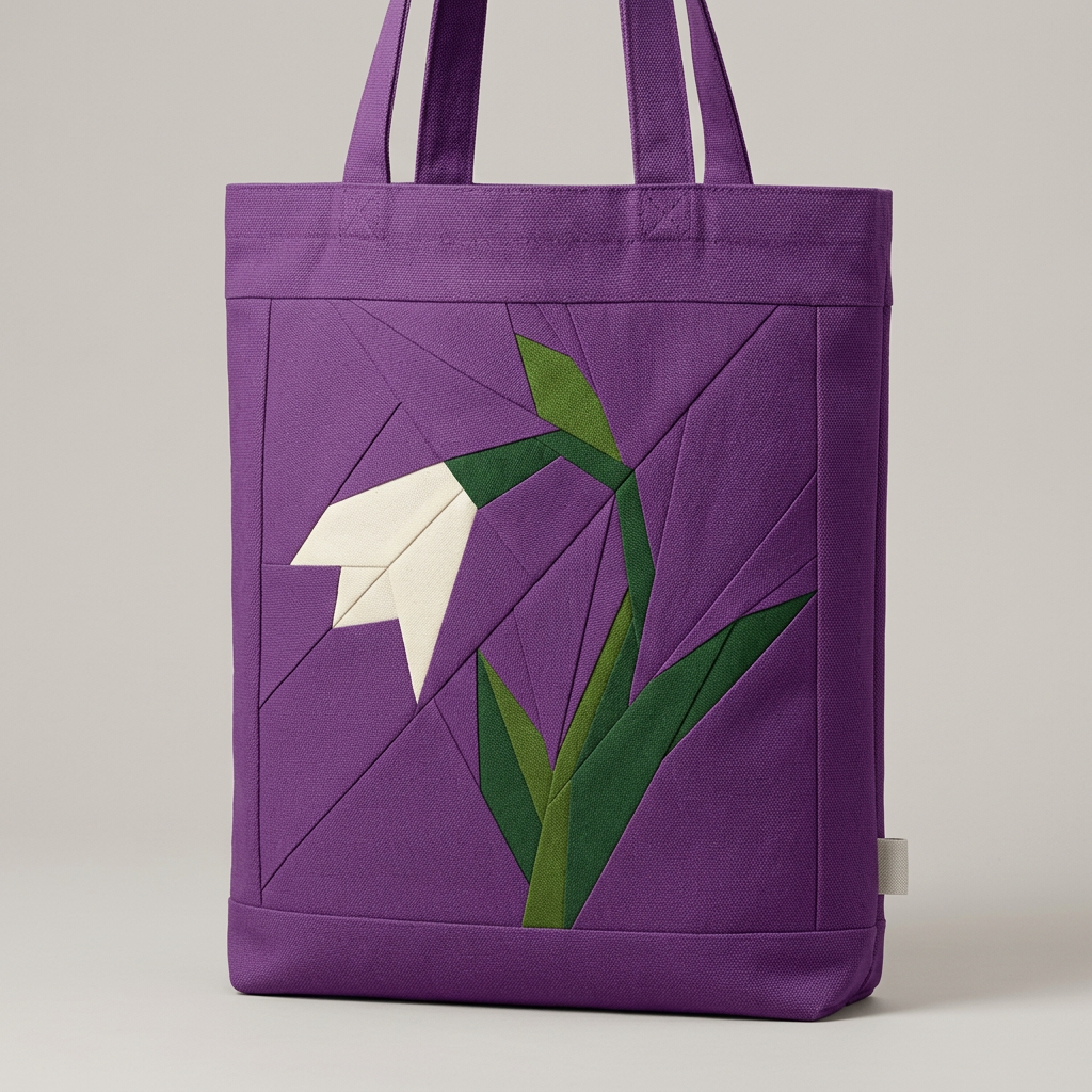Lily of the Valley  FPP Quilt Block Pattern  – PDF Download | 4 Sizes Included