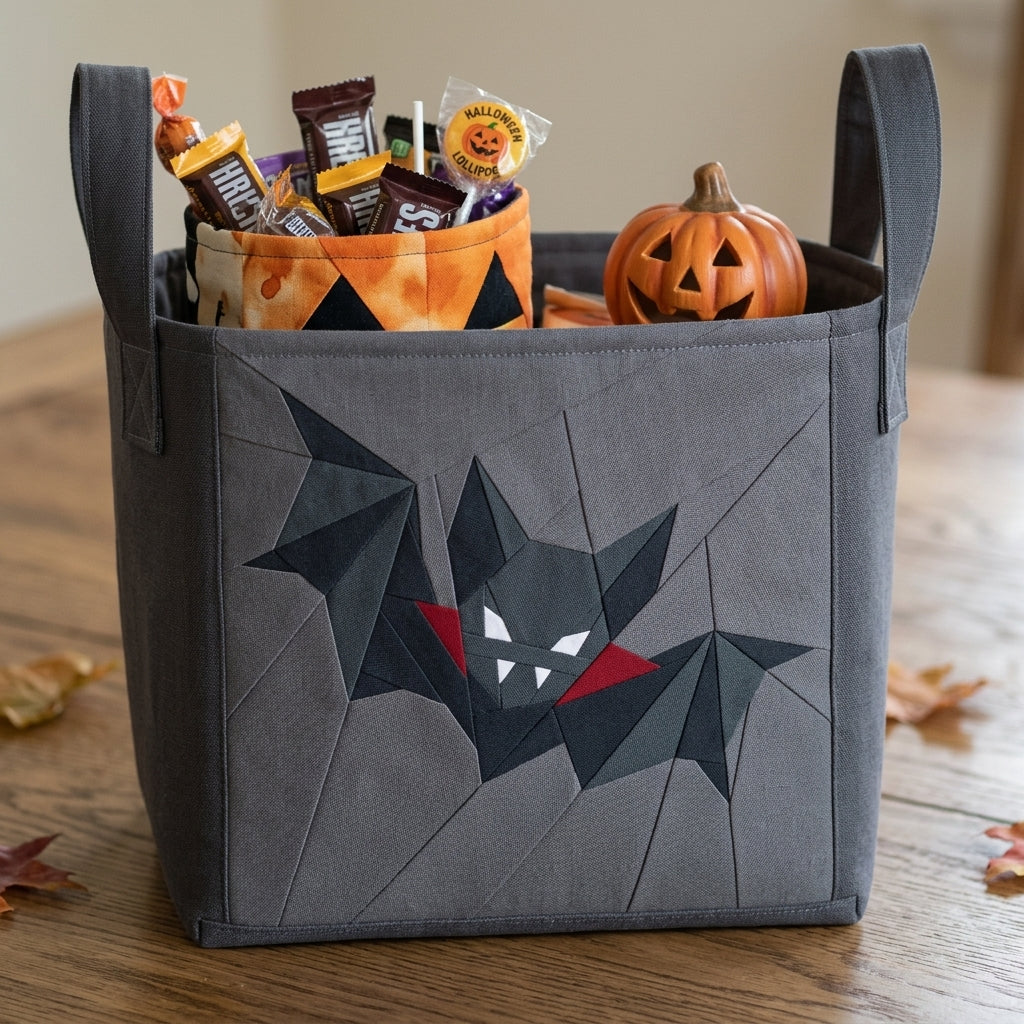 Vampire Bat FPP Quilt Block Pattern – PDF Download | 4 Sizes Included