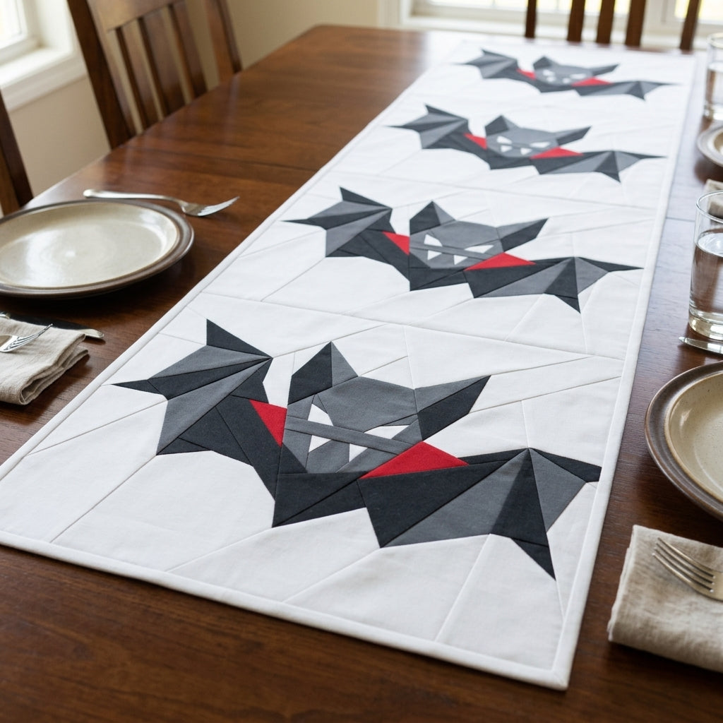 Vampire Bat FPP Quilt Block Pattern – PDF Download | 4 Sizes Included