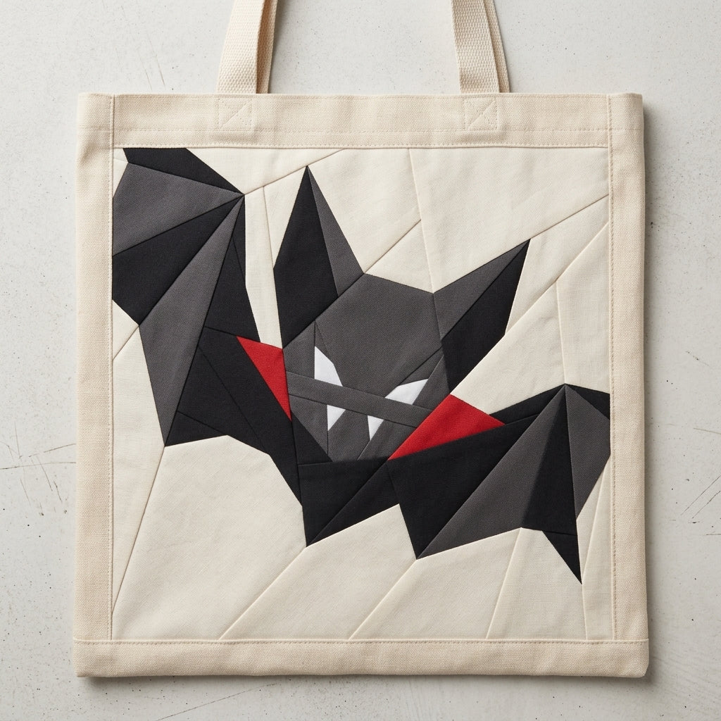 Vampire Bat FPP Quilt Block Pattern – PDF Download | 4 Sizes Included