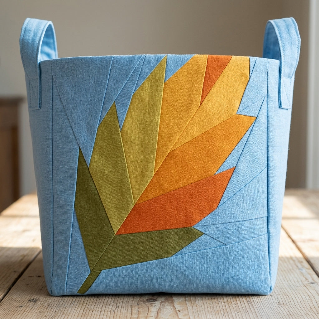Winter Leaf FPP Quilt Block Pattern / 4 Sizes Included – PDF Download