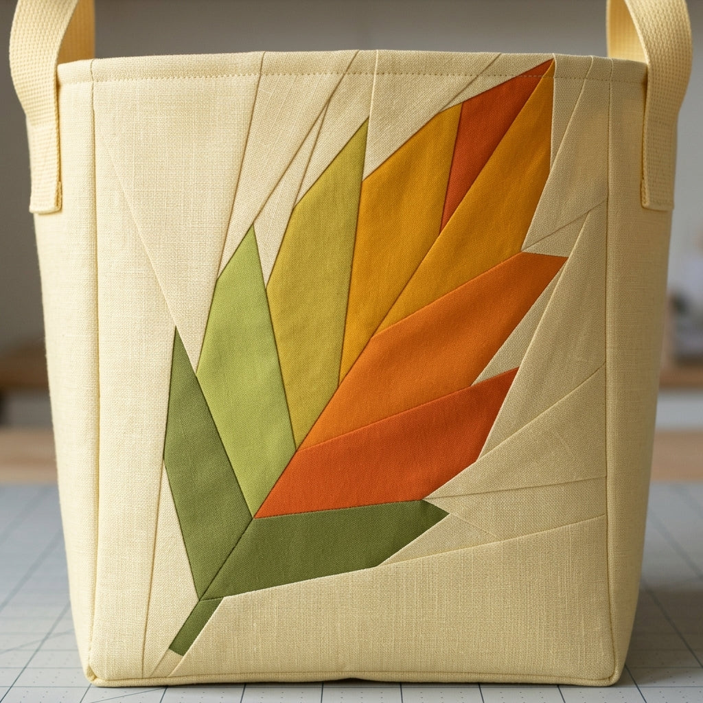 Winter Leaf FPP Quilt Block Pattern / 4 Sizes Included – PDF Download
