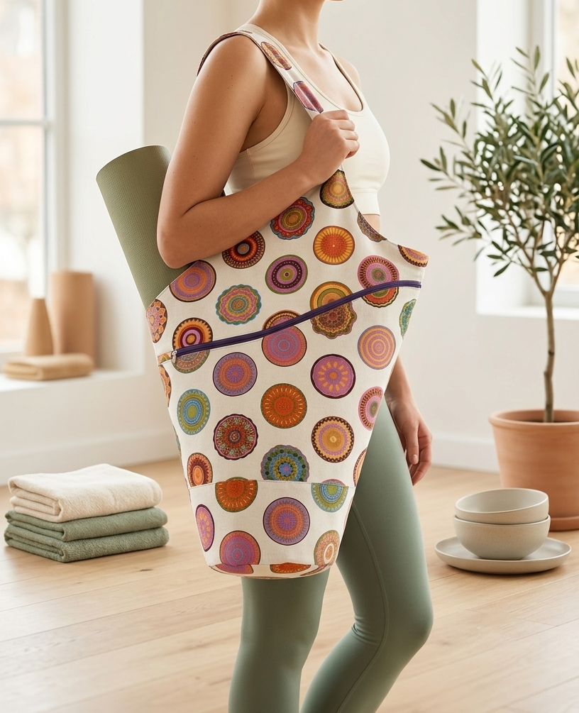 Cute Yoga Mat Bag/ 2 different design with video tutorial