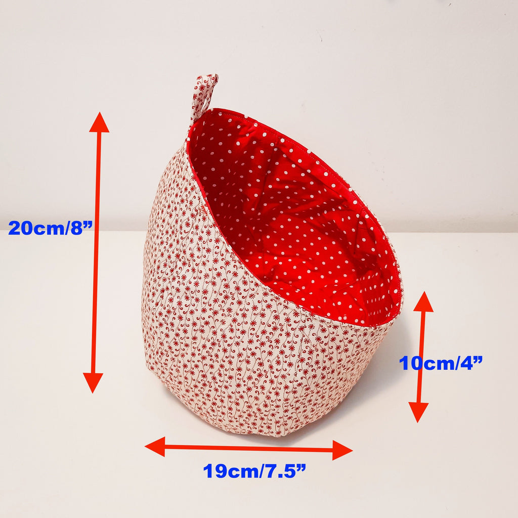Fabric Bubble Basket Patterns/ 3 sizes L/M/S /PDF patterns, instruction and Video tutorial