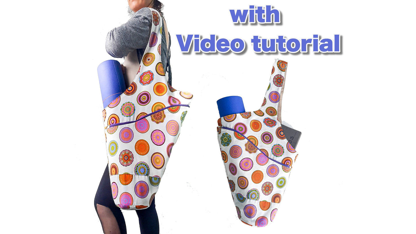 Cute Yoga Mat Bag/ 2 different design with video tutorial