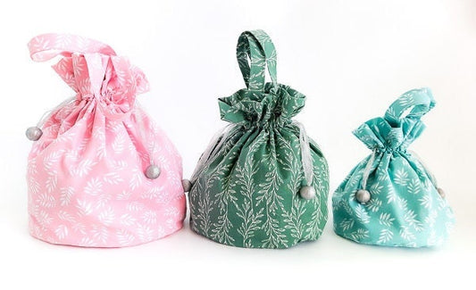 Drawstring Pouch Pattern/ 3 Sizes