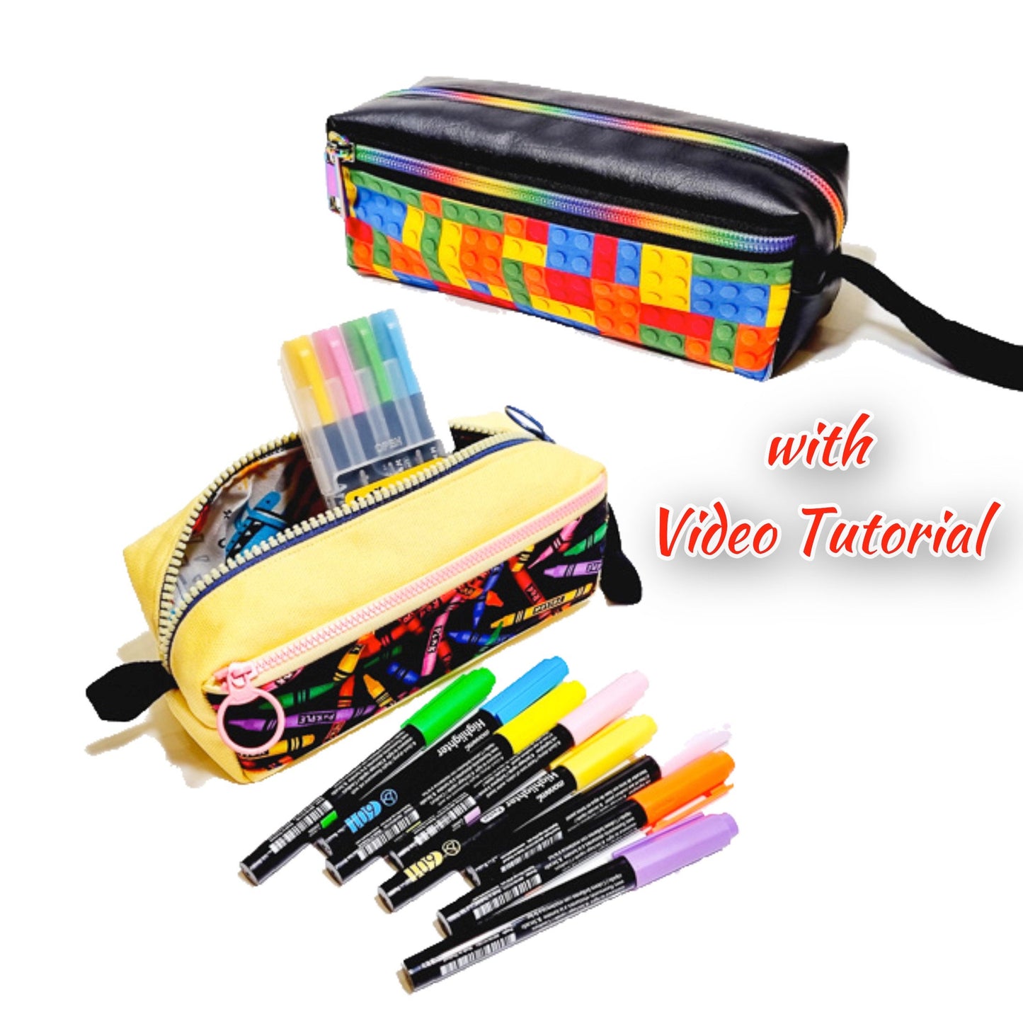 Box Pencil Case with Pocket PDF pattern