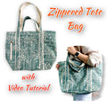 Multi pocket shopping bag/ Tote bag pattern with 2 pockets