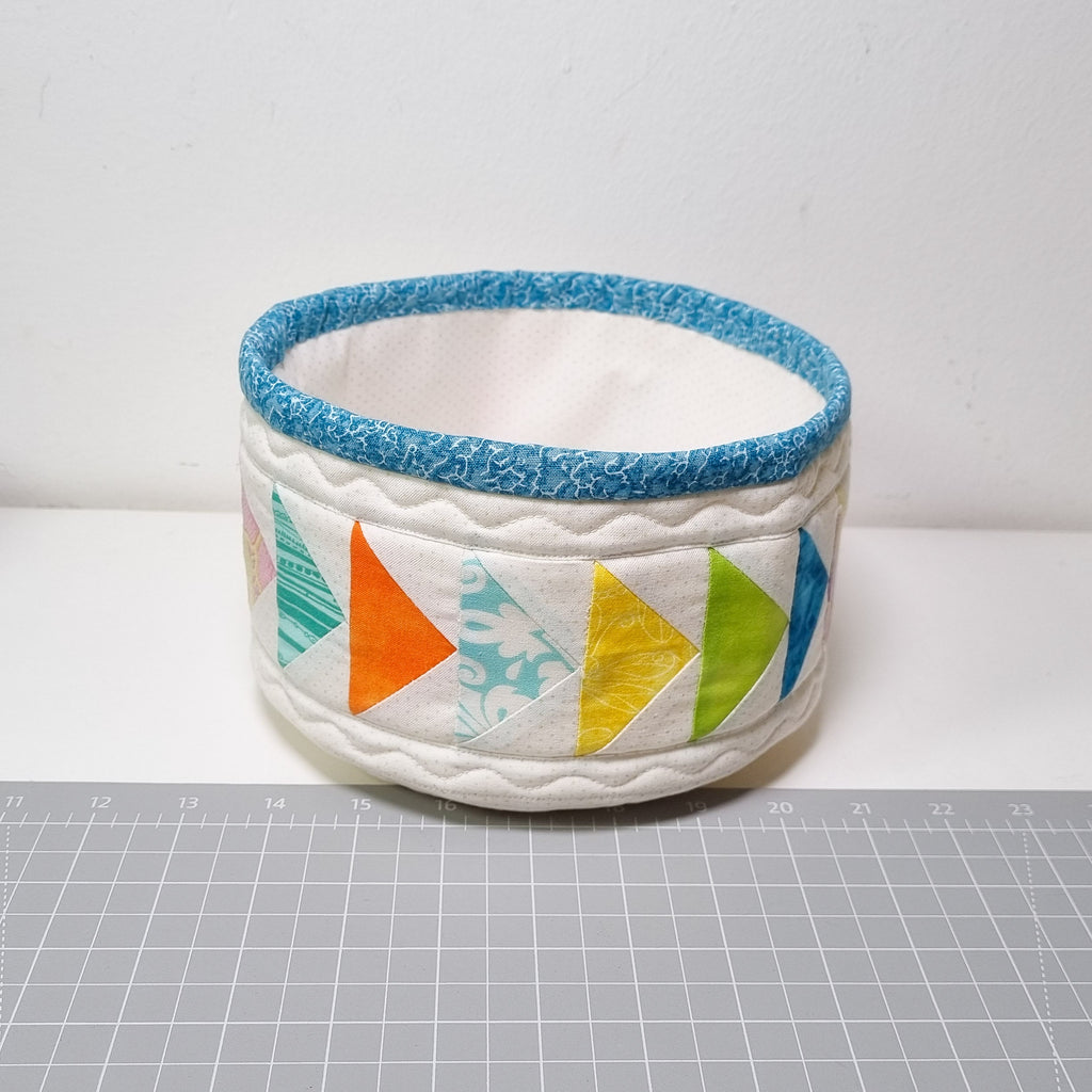 Flying Geese Fabric Basket Patterns/ 3 sizes L/M/S /PDF patterns, instruction and Video tutorial