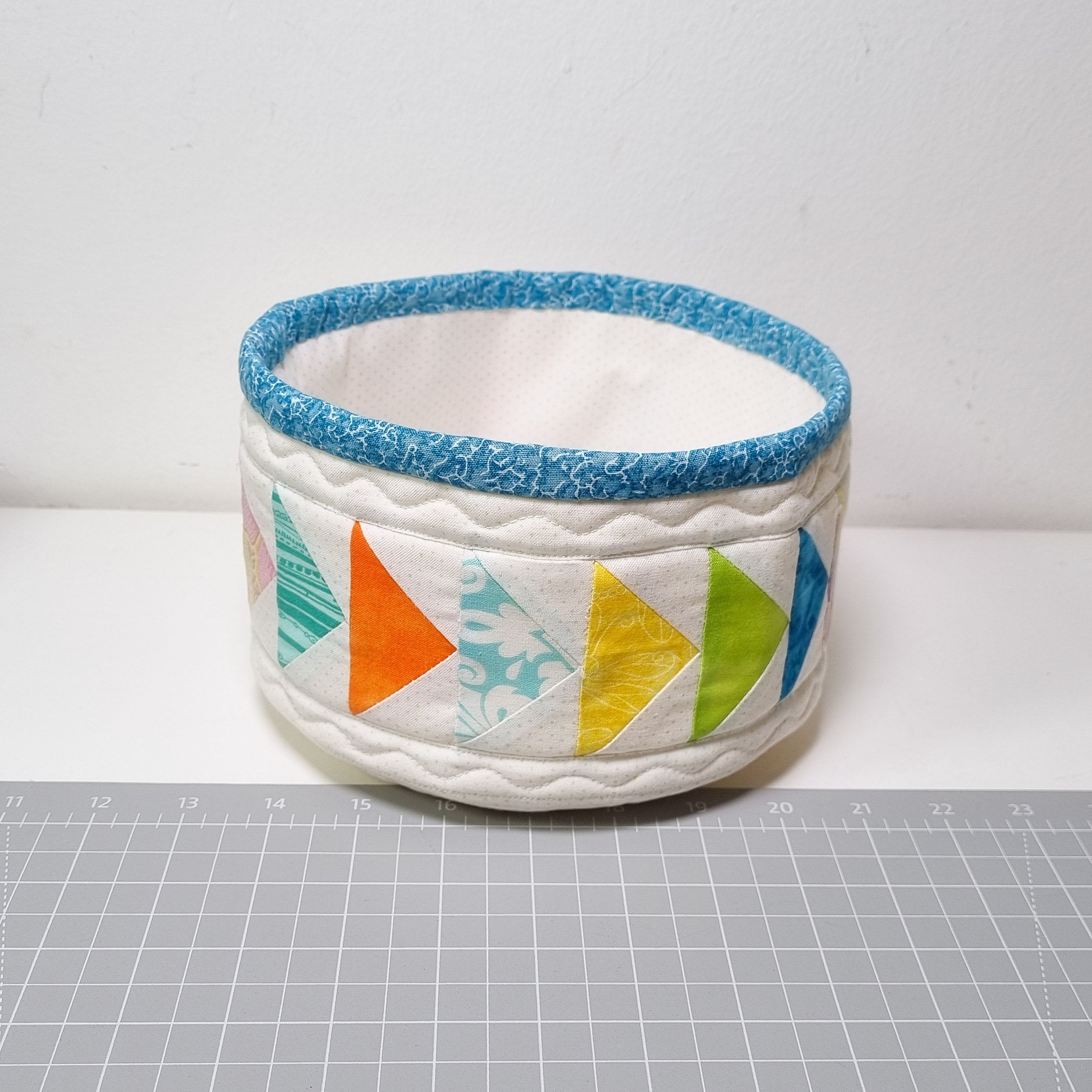Flying Geese Fabric Basket Patterns/ 3 sizes L/M/S /PDF patterns, instruction and Video tutorial