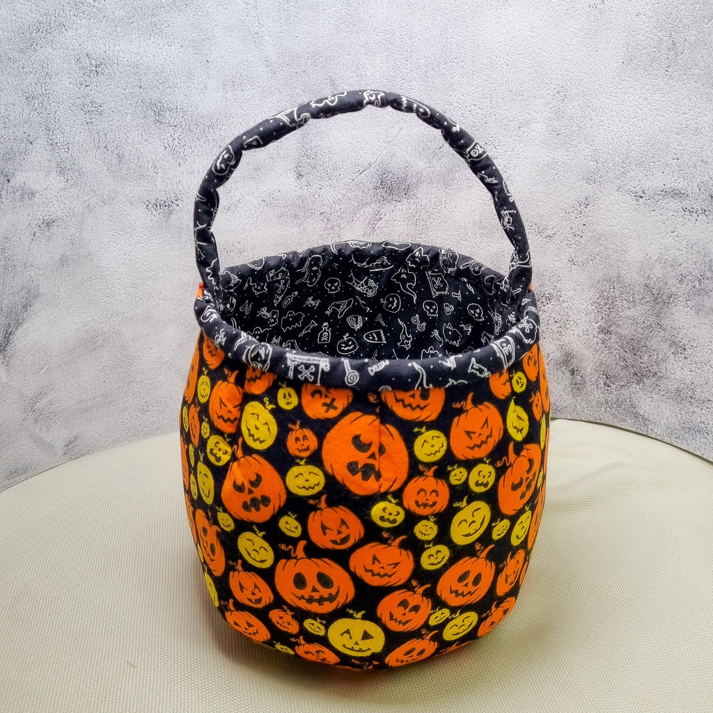 Fabric basket/ Halloween Basket /PDF patterns, instruction and Video tutorial