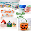Bundle sale 4 Fabric basket pattern